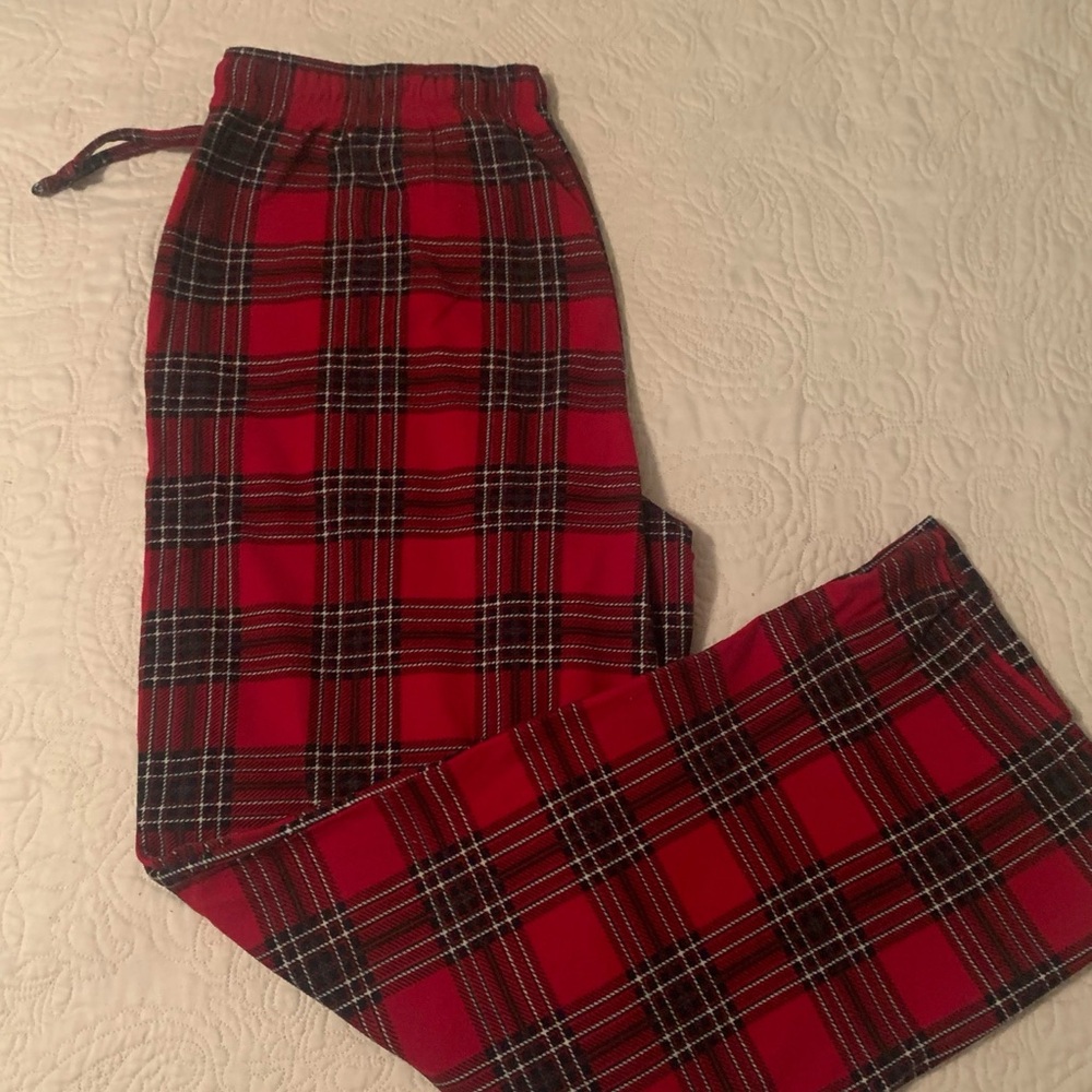 Mens Nautica Red Plaid Lounge Pants